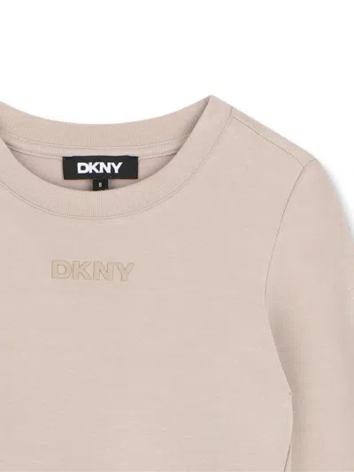 Dkny Logo-print Long-sleeve T-shirt In Multi