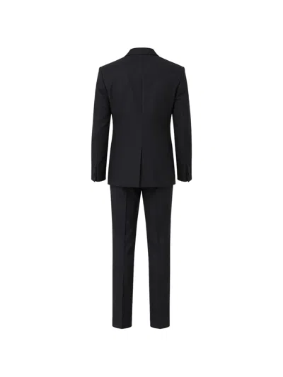 Corneliani Satin-lapel Three-piece Suit In Black