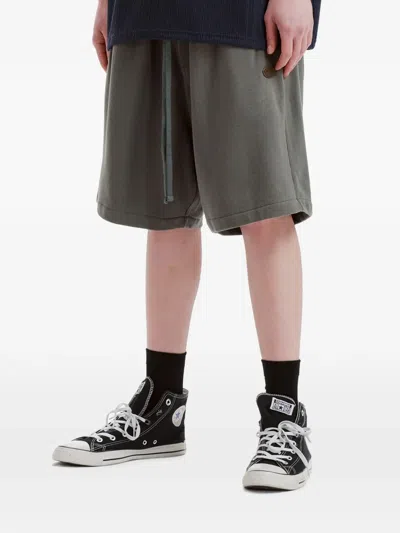 Aftermaths Logo-motif Drawstring Shorts In Gray