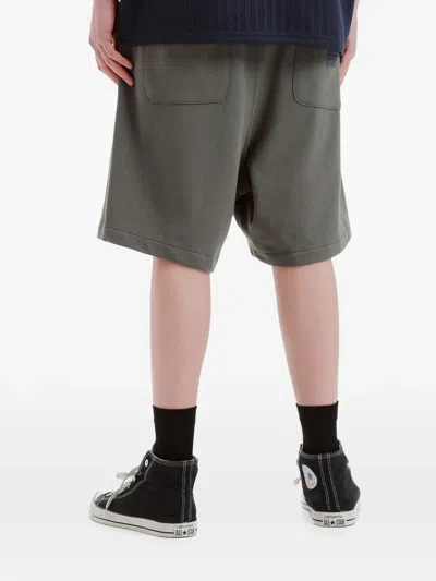 Aftermaths Logo-motif Drawstring Shorts In Gray