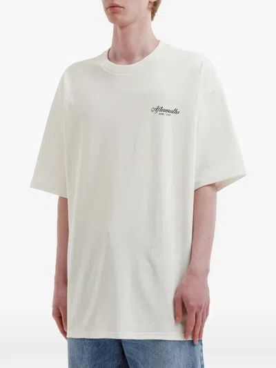 Aftermaths Logo-print T-shirt In White