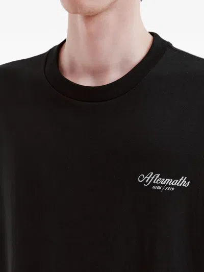 Aftermaths Logo-print T-shirt In Blue