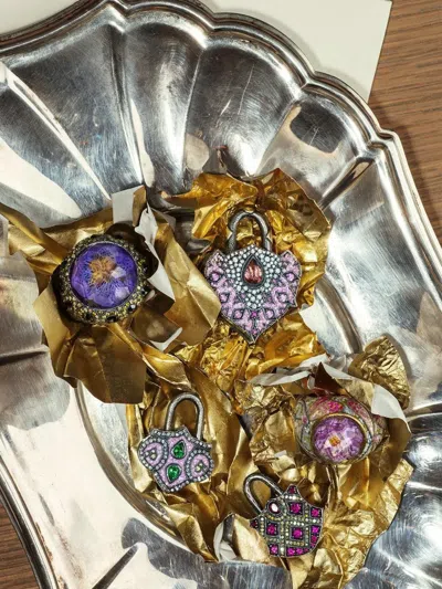Sevan Biçakçi Padlock Ruby And Diamond Pendant In Gold