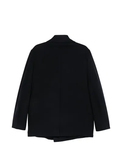 Canali Double-breasted Coat In Multi