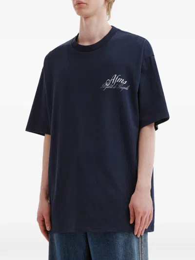 Aftermaths Graphic-print T-shirt In Blue