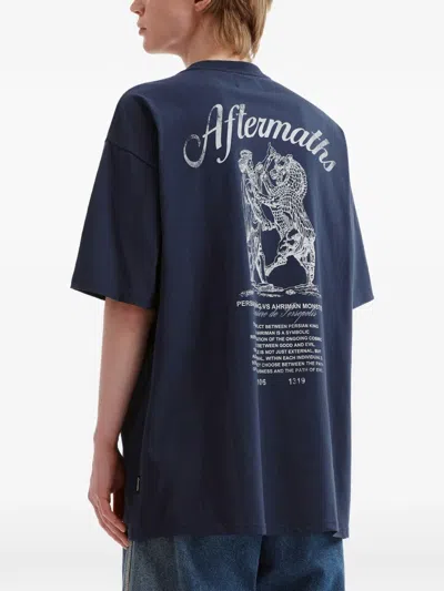 Aftermaths Graphic-print T-shirt In Blue