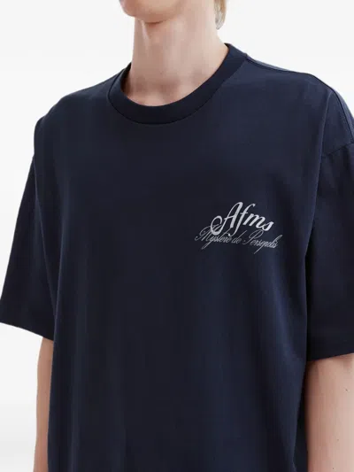 Aftermaths Graphic-print T-shirt In Blue
