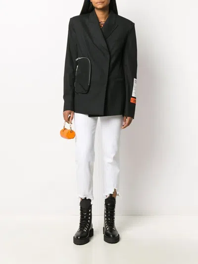 Heron Preston Tailored Wrap-front Blazer In Black