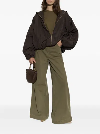 Max Mara Studio Ribera Trouser In Green