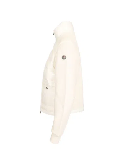 Moncler Quilted-panel Zip-up Jacket In Multi