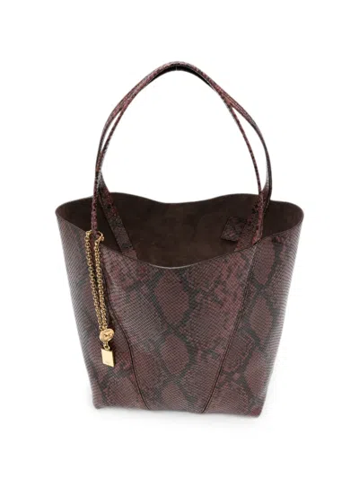 Chloé Medium Spin Python-effect Tote Bag In Multi