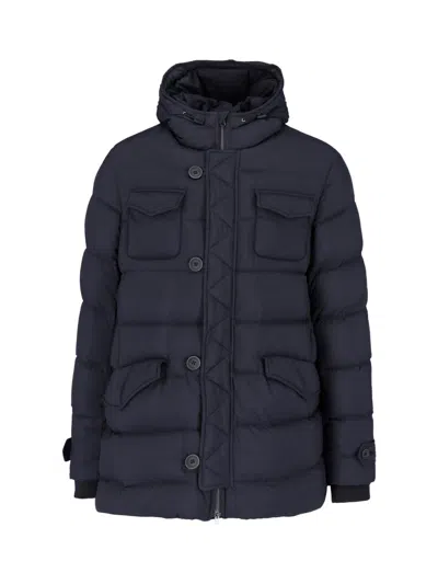 Herno Black Polyester Full-length Jacket In Black