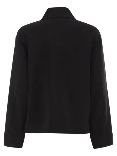 Max Mara Studio Boxy Fit Jacket In Black