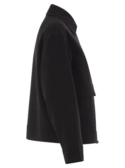 Max Mara Studio Boxy Fit Jacket In Black