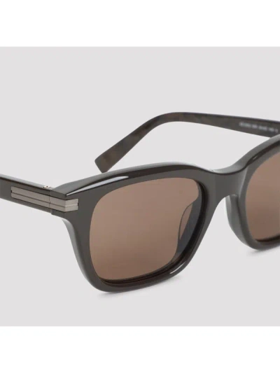 Zegna Ez 0303 Rectangular Sunglasses In Brown