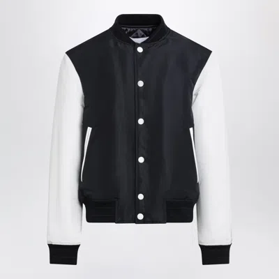 Givenchy Jacket Contrast Sleeves Ribbed Cuffs Pockets In Black