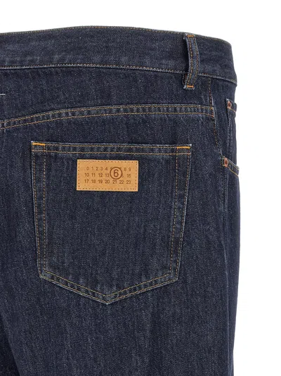 Mm6 Maison Margiela Patchwork Insert Jeans In Blue