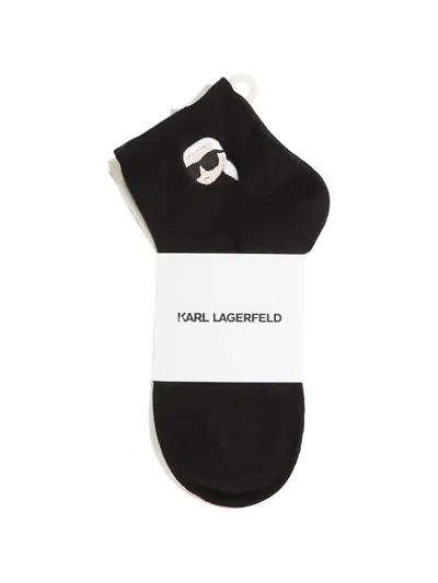 Karl Lagerfeld Ikon Short Socks – 3-pack In Multi
