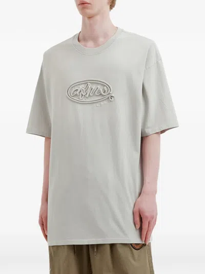Aftermaths Rope-logo T-shirt In Gray