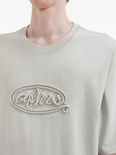Aftermaths Rope-logo T-shirt In Gray