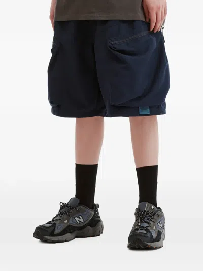 Aftermaths Zip-pocket Shorts In Blue