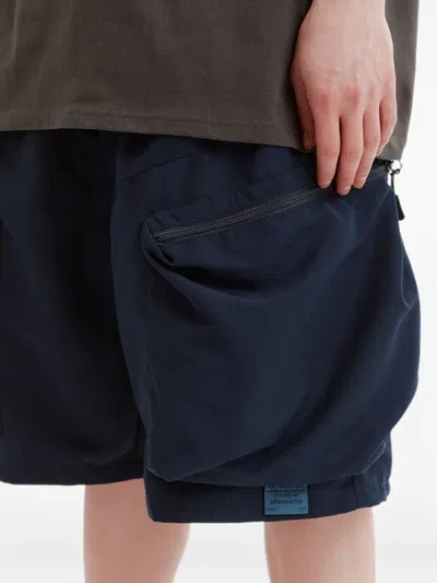 Aftermaths Zip-pocket Shorts In Blue