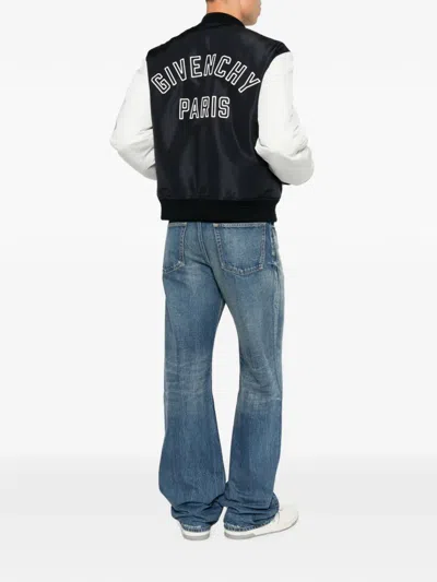 Givenchy Jacket Contrast Sleeves Ribbed Cuffs Pockets In Multi