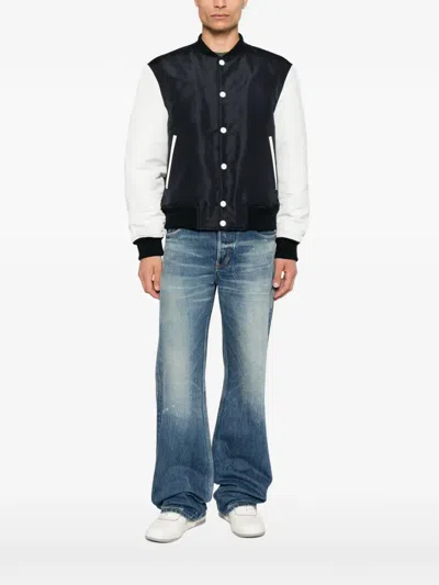 Givenchy Jacket Contrast Sleeves Ribbed Cuffs Pockets In Multi