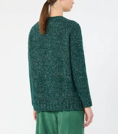 Weekend Max Mara Alpaca-cotton-wool-blend Sweater In Green