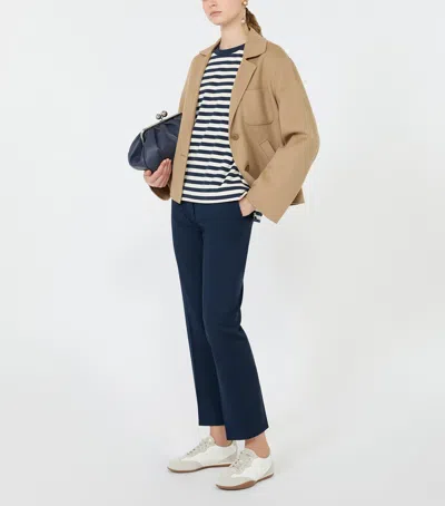 Weekend Max Mara Cotton Stripe T-shirt In Navy