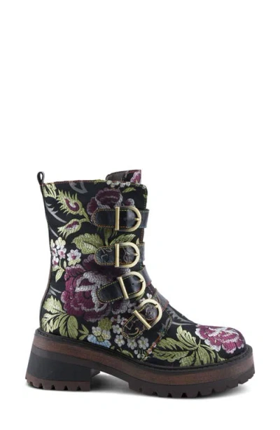 L'artiste By Spring Step Haruko Combat Boot In Multi