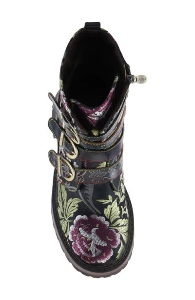 L'artiste By Spring Step Haruko Combat Boot In Multi