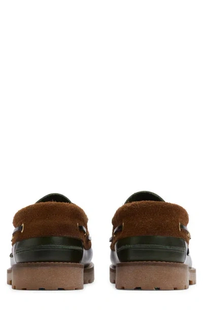Barbour Deck Boat Shoe In Green