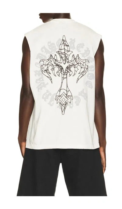 Revenge Web Cross Cut Off Tee In Multi
