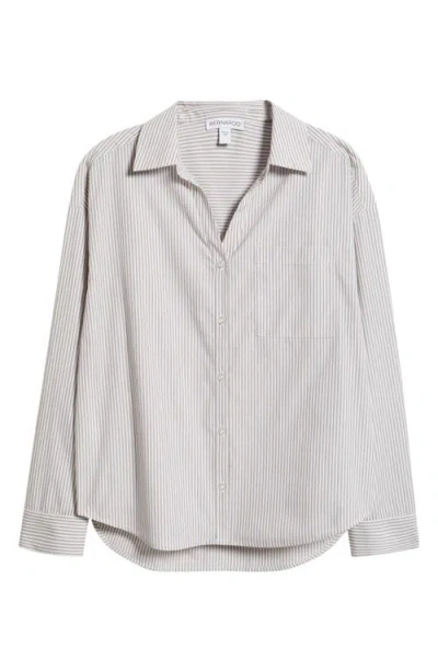 Bernardo Stripe Button-up Shirt In Blue