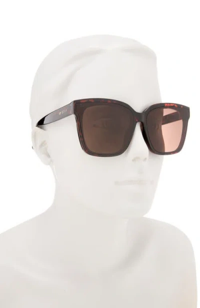 Diff Madison 63mm Square Sunglasses In Brown
