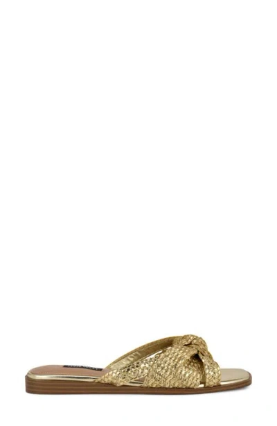 Nine West Omansa Slide Sandal In Silver