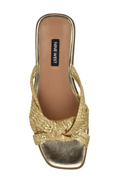 Nine West Omansa Slide Sandal In Silver