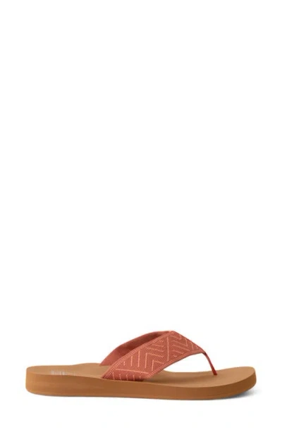 Reef Spring Woven Flip Flop In Orange