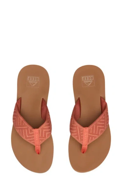 Reef Spring Woven Flip Flop In Orange