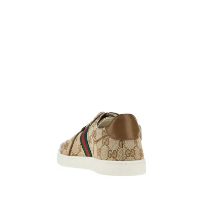 Gucci Printed Gg Canvas Stretch Sneaker In Sand