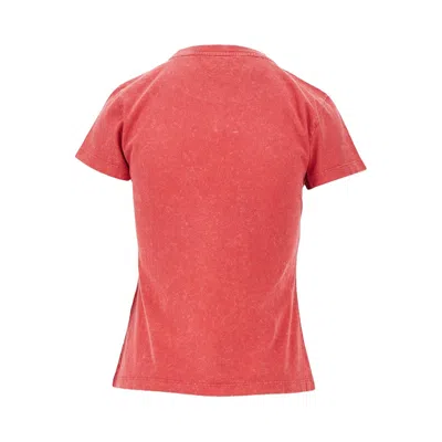 Ganni Red Baby Fit Future Cherry T-shirt In Red
