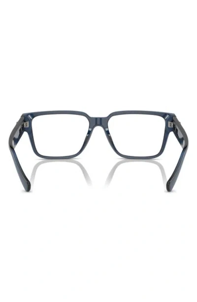 Versace 55mm Rectangular Optical Glasses In Black