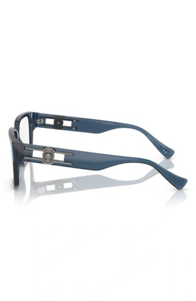 Versace 55mm Rectangular Optical Glasses In Black