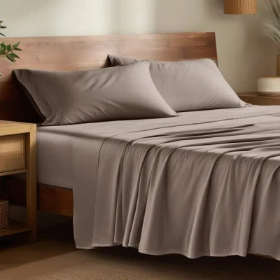 Bare Home Cooling Rayon Sheet Set In Brown