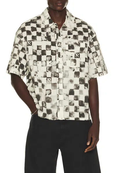 Represent Pool Side Checkerboard-print Shirt In White