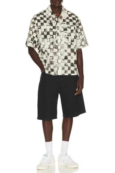 Represent Pool Side Checkerboard-print Shirt In White