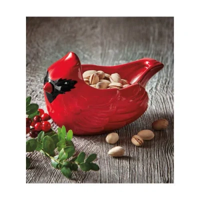 Tag Cardinal Red Ceramic Serving Bowl In Red