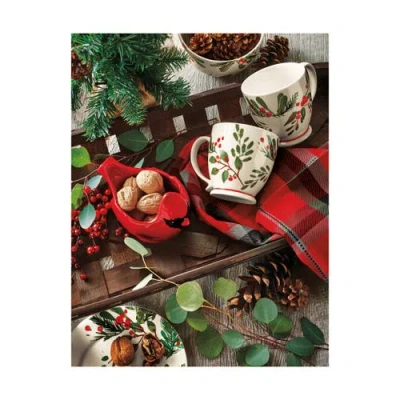 Tag Cardinal Red Ceramic Serving Bowl In Red