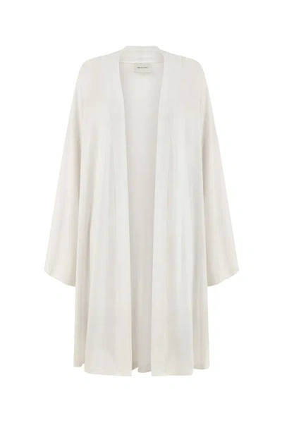 Mers Silk Modal Robe White In White